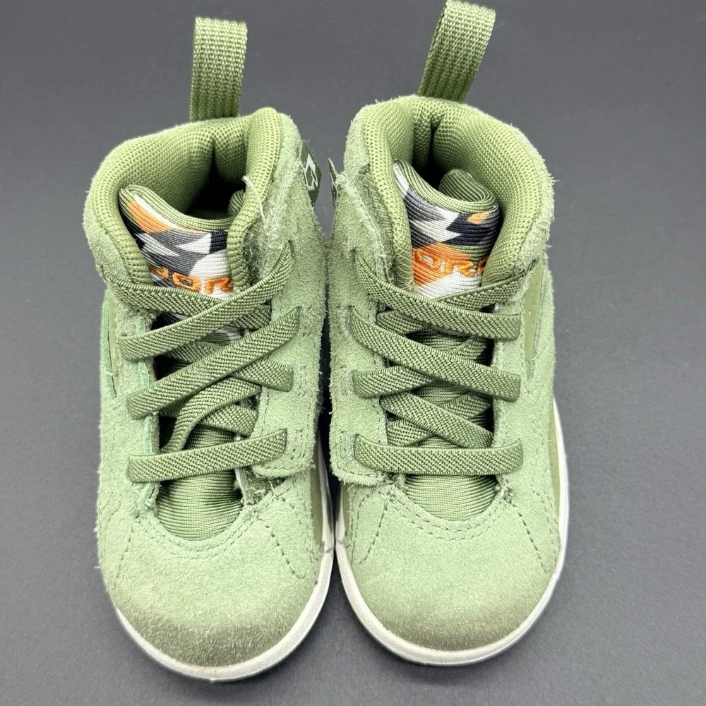 Nike Air Jordan MVP Shoes Toddler Sz 5 C Olive/Sail Jumpman Sneakers DZ5576-300